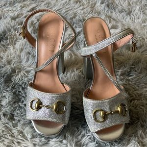 Gucci Silver platform sandals